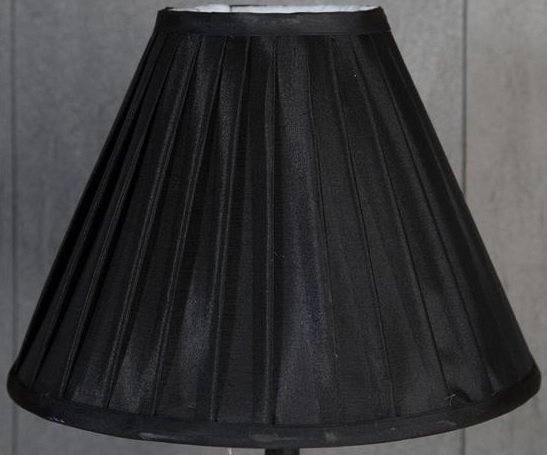 Siden veckad lampsk�rm E14 - Svart