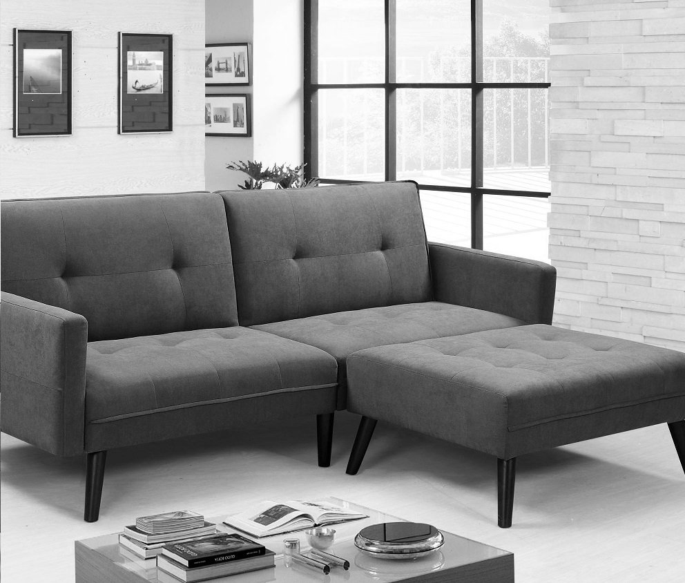 Eddy sovesofa - M�rk gr�/svart