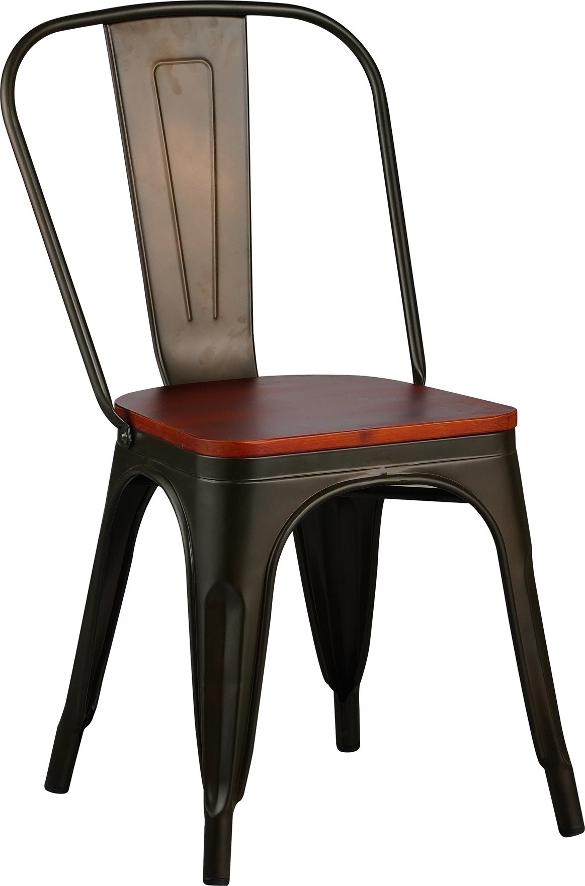 Spisestol industry - Røykfarget/lakkert tresete Spisestol industry - Røykfarget/lakkert tresete