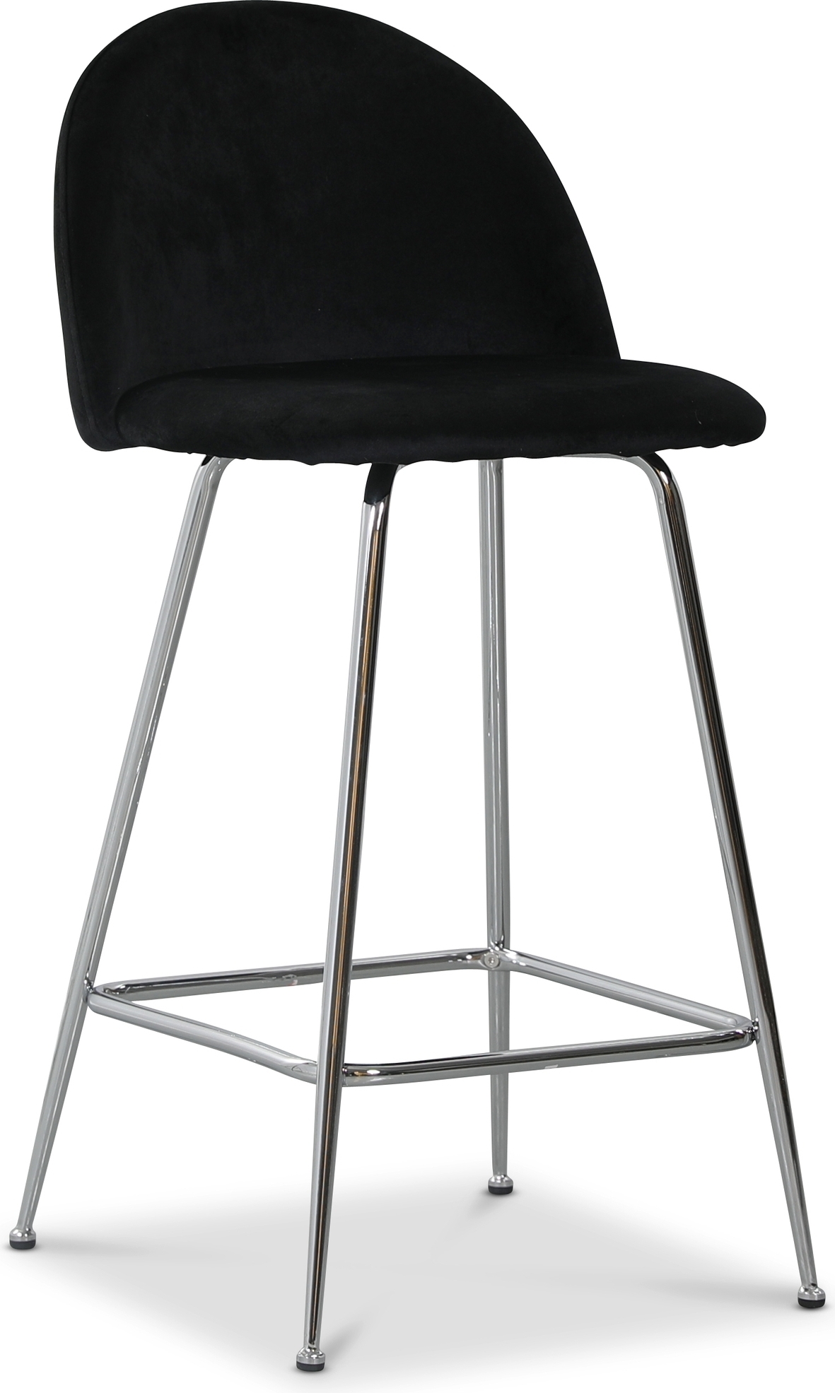 Art Velvet barstol - Svart fl�yel / Krom + M�belrengj�ring