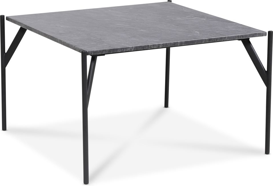 Accent stuebord 75 - Gr� marmor / Svart