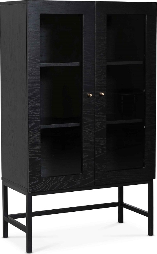 Carl vitrineskap (Highboard) - Svartbeiset eik