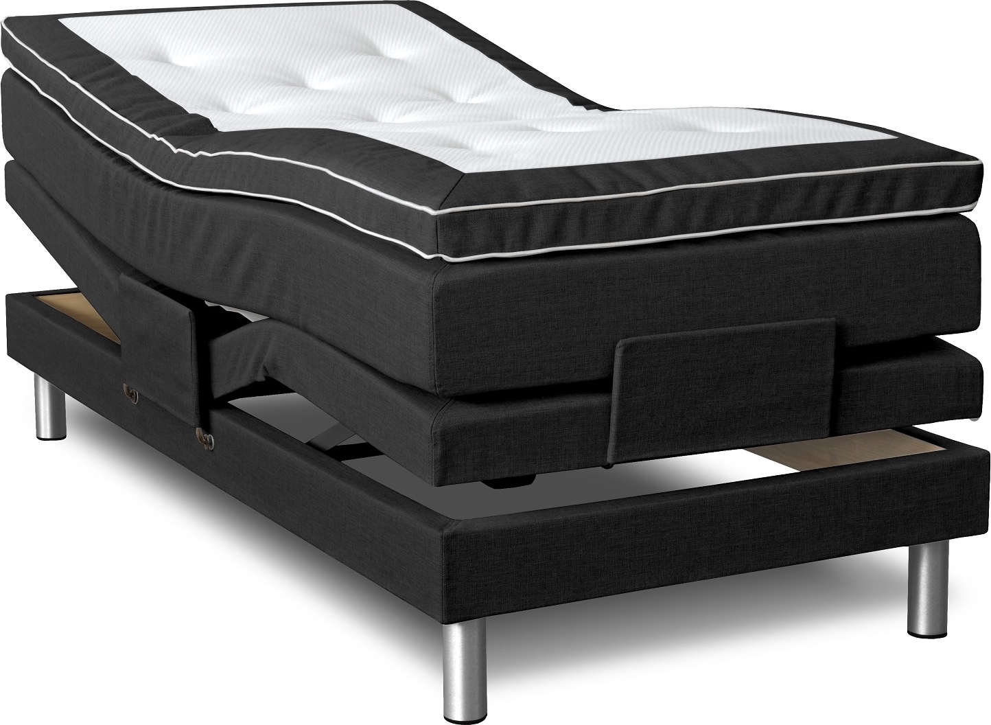 Cloud Justerbar Seng 7 Sone (Svart) - Valgfri Bredde