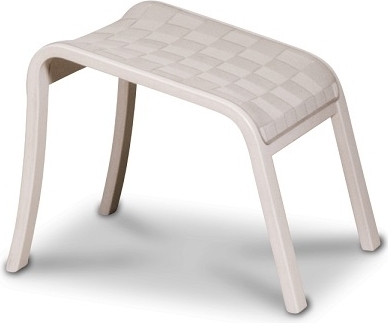 Frank fotskammel i saldesign - Hvitpigmentert b�k + Tekstilpleie for m?bler