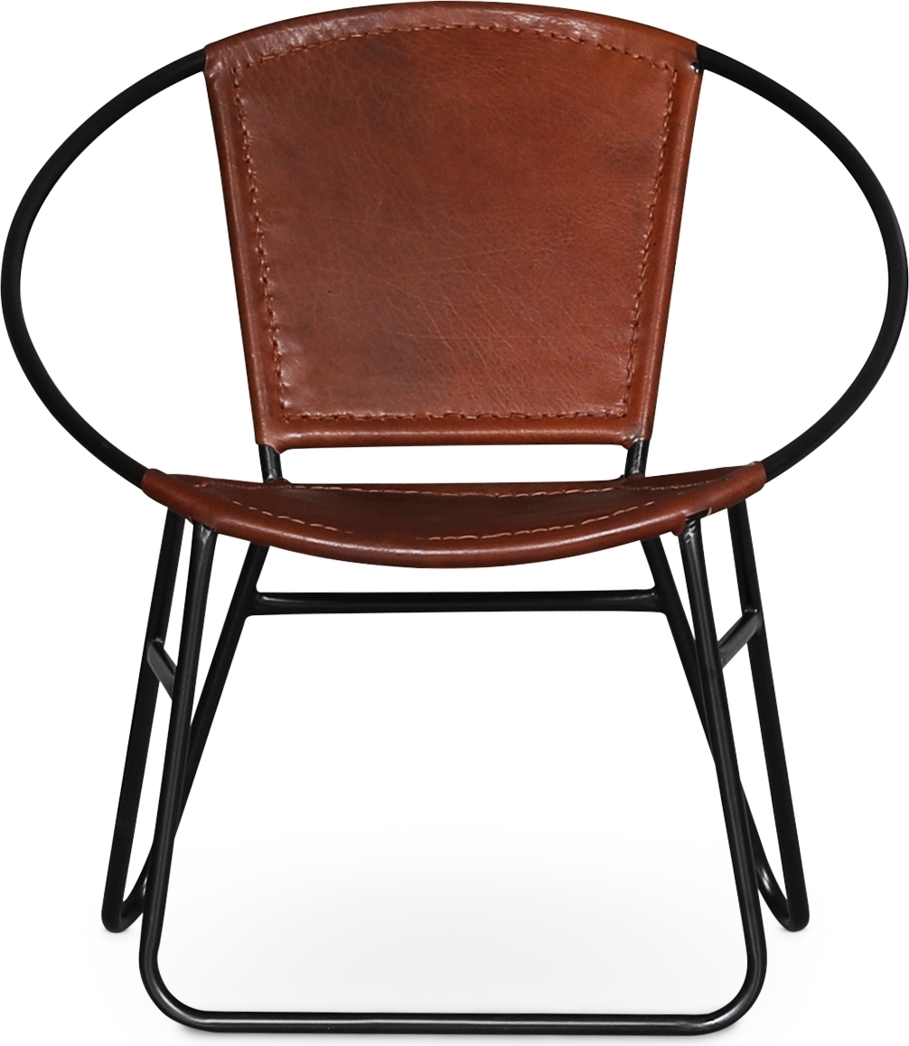 Lenestol Sally i metall - Brunt l�r