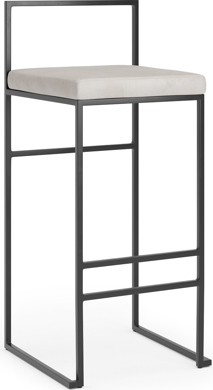 Aston barstol - Gråbeige fløyel / svart + Tekstilpleie for møbler Aston barstol - Gråbeige fløyel / svart + Tekstilpleie for møbler