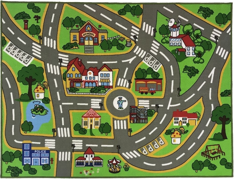 Barnematte Trafikkteppe 2 Tuftet - 133 x 175 cm Barnematte Trafikkteppe 2 Tuftet - 133 x 175 cm