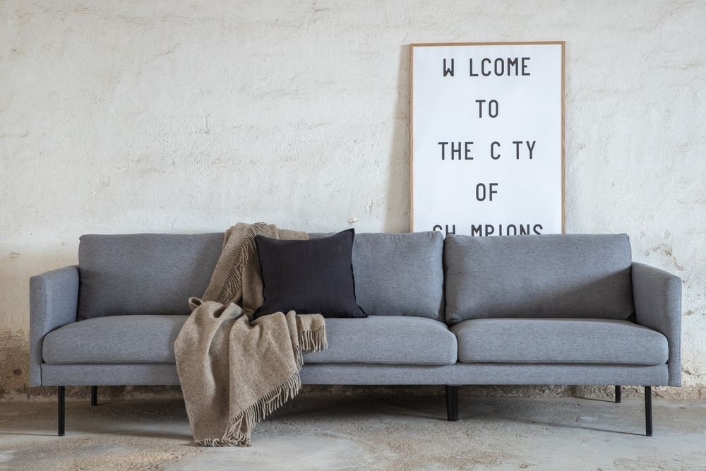 Eden 3-seter sofa B262 cm - Gr�tt stoff + M�belrengj�ring