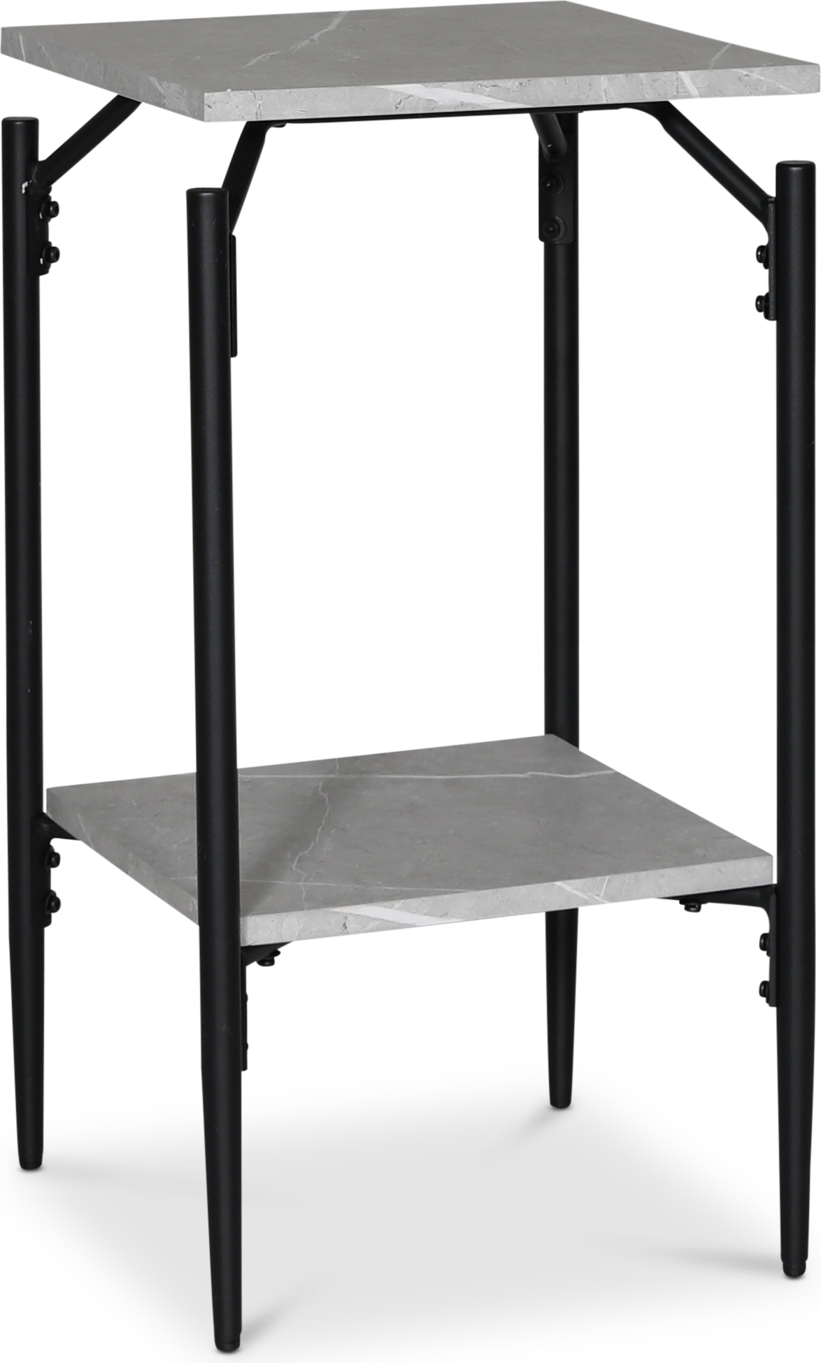 Wayne sidebord med hylle - Lysegrå marmor (Folie) Wayne sidebord med hylle - Lysegrå marmor (Folie)