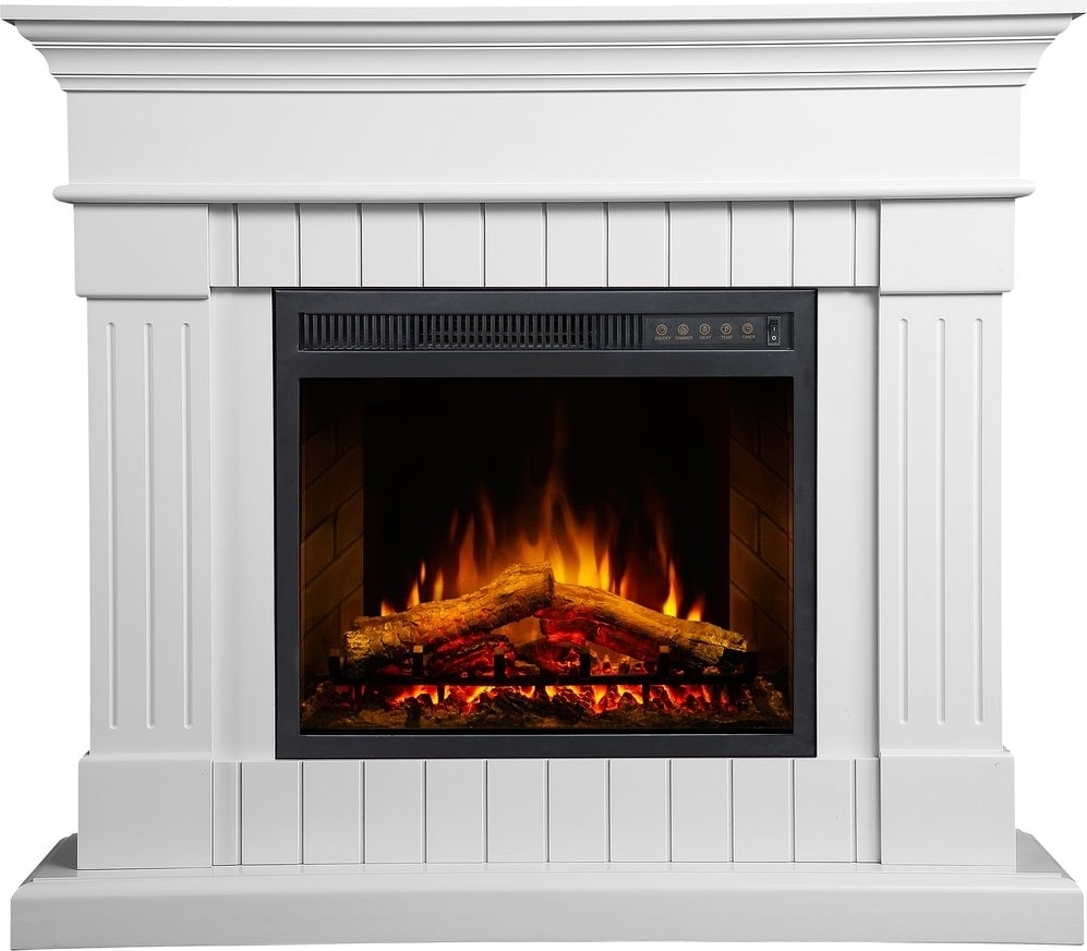 Willburn elektrisk peis med dekorativ elektrisk ild - Hvit Willburn elektrisk peis med dekorativ elektrisk ild - Hvit