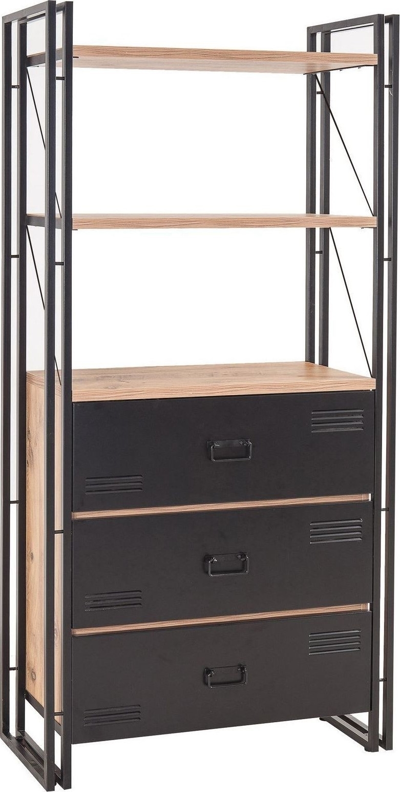 Cosmo Cortex bokhylle - Furu/svart