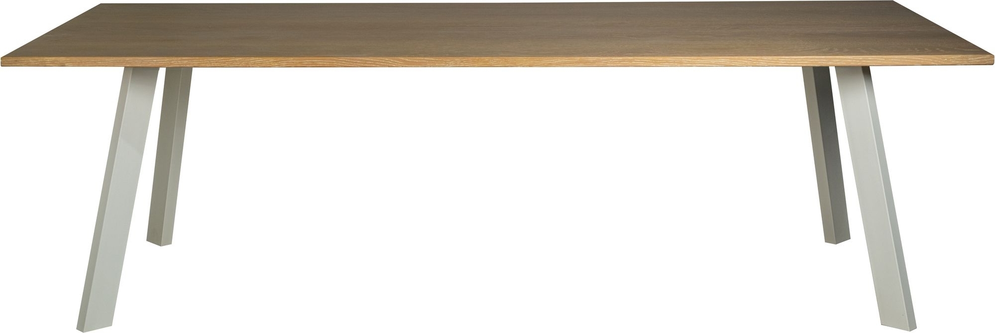 Freddy spisebord, 240x95 cm - Whitewash eikefinér/hvitt metall Freddy spisebord, 240x95 cm - Whitewash eikefinér/hvitt metall