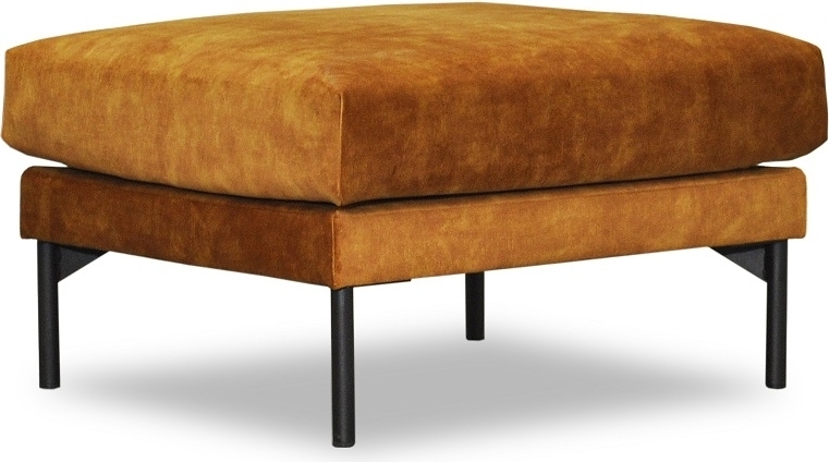 Smilla fotskammel 70x60 cm - Gylden brun fl�yel