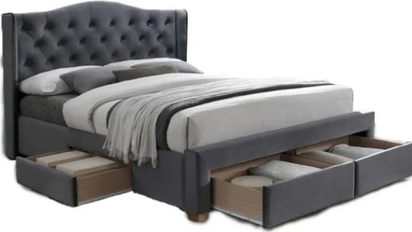 Ferguson Velvet sengeramme 160x200 cm - Grå Ferguson Velvet sengeramme 160x200 cm - Grå