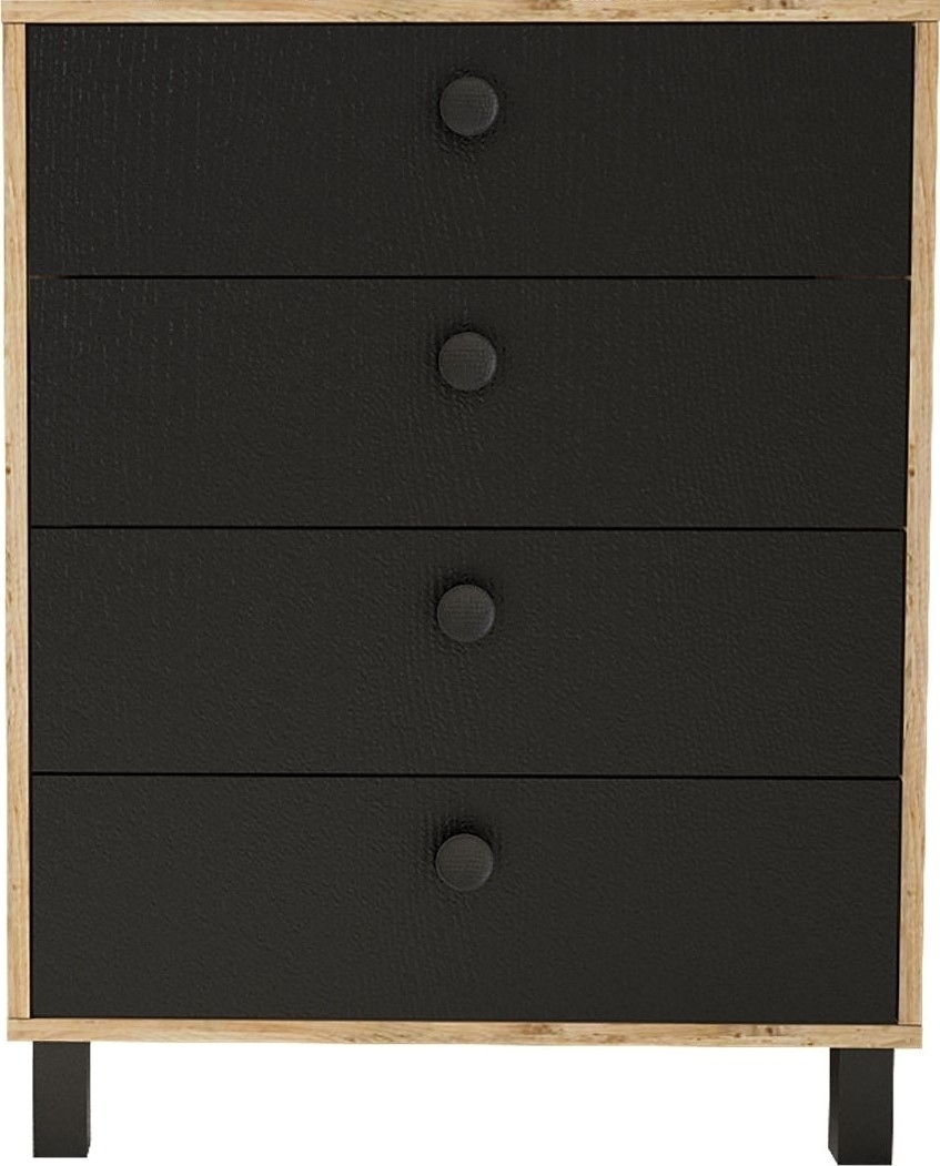 Vilamo kommode 80 - Furu/svart