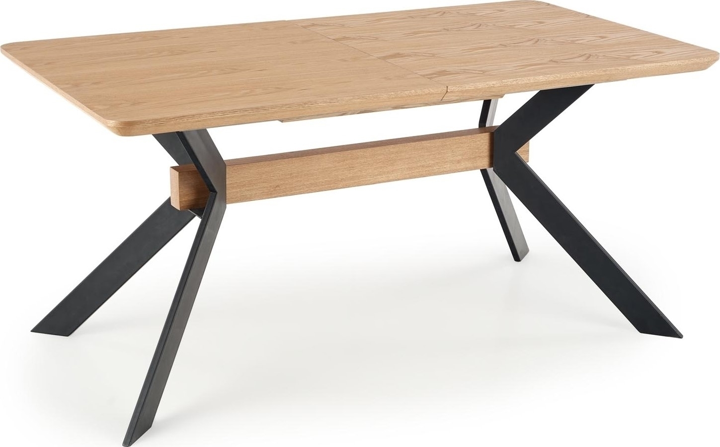 Bermuda spisebord 160-220 cm - Eik/sort