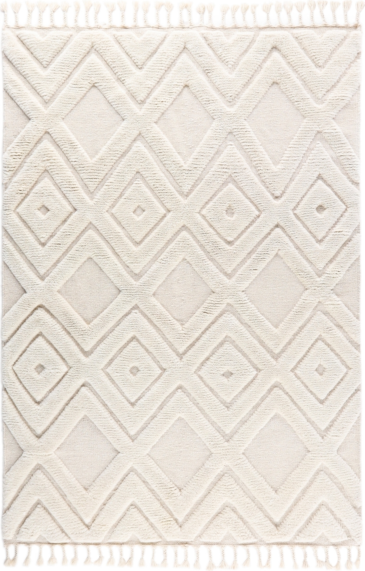 Dahlia ullteppe 300 x 200 x 2,1 cm - Hvit