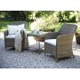 Mercury loungegruppe lenestoler med kvadratisk sidebord - Kunstrotting