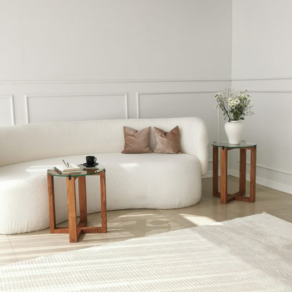 Amalfi sidebord �40/40 cm - Valn�tt