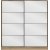 Kapusta garderobe med speildrer, 180 x 52 x 210 cm - Brun