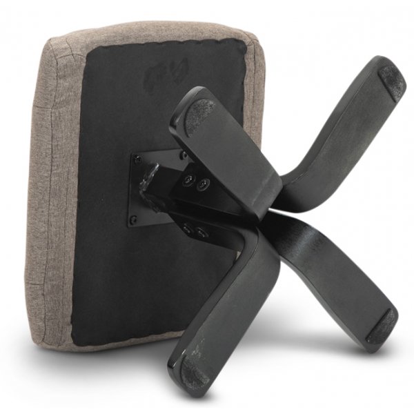 Oslo hvilestol med krakk i mørk beige stoff Oslo hvilestol med krakk i mørk beige stoff