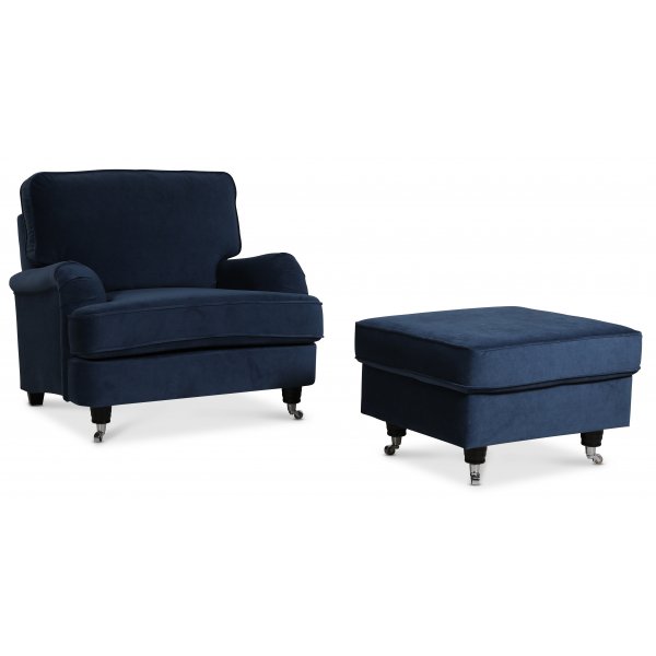 Kvarsebro Howard lenestol - Royal blå (Fløyel) Kvarsebro Howard lenestol - Royal blå (Fløyel)