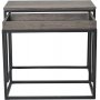 Duett sidebord sett - Brun eikefiner
