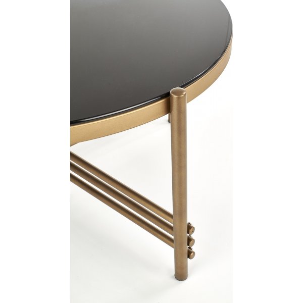 Jenelle sofabord - Svart/gull + Tekstilrens for mbler