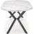 Nastro spisebord 100-250 cm - Hvit marmor/svart