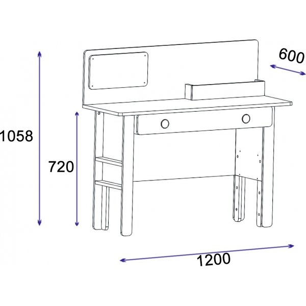 Valerin skrivebord 120 x 60 cm - Furu/antrasitt Valerin skrivebord 120 x 60 cm - Furu/antrasitt