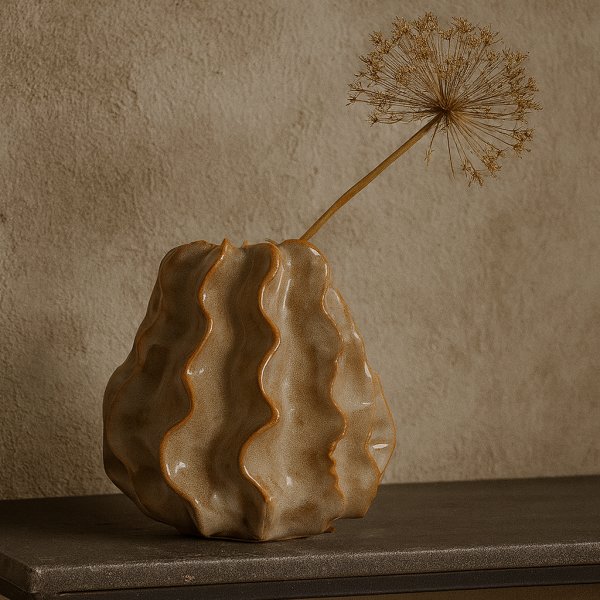 Vas Kaktus H27 cm - Brun