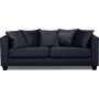 Temple Double Deco 3-seters sofa - Svart / slv nagler