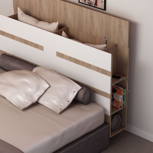 Eddo hodegjerde - Sonoma eik/hvit Eddo hodegjerde - Sonoma eik/hvit