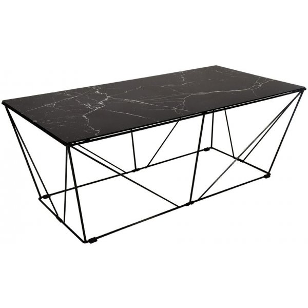 Cube Sofabord - Glass/svart