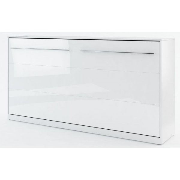 Sengeskap compact living horisontalt (90 x 200 cm fellbar seng) - Hvit hyglans