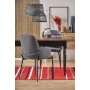 Shell spisebord 120-160 cm - Mrk eik/sort