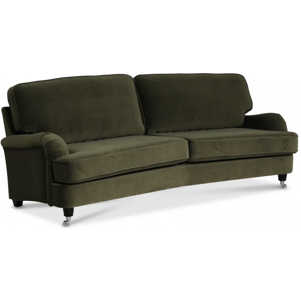 Kvarsebro Howard 3-seter hjrnesofa - Mosegrnn (Flyel)