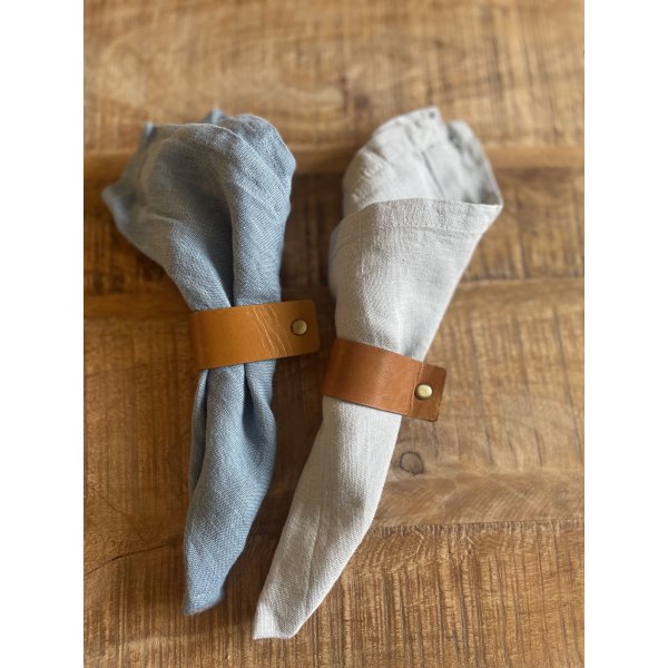 Serviettringskinn med flat spenne