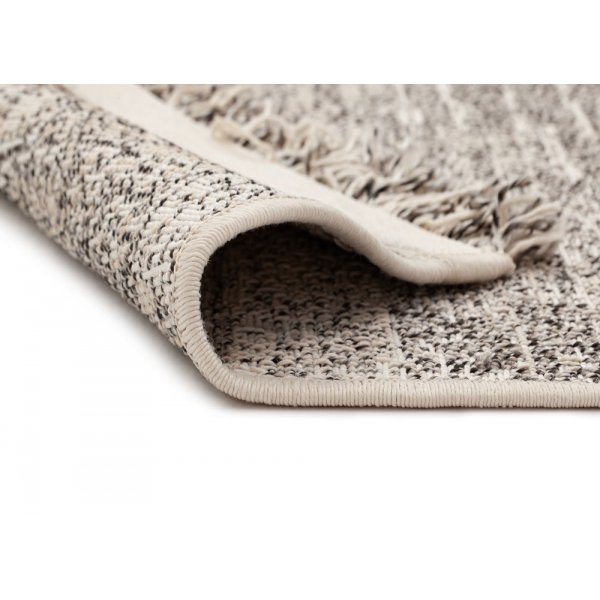 Flatvevd teppe Garnet - Krem/Gr