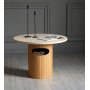 Arto rundt salongbord hyde 60 cm - Eik / Travertin