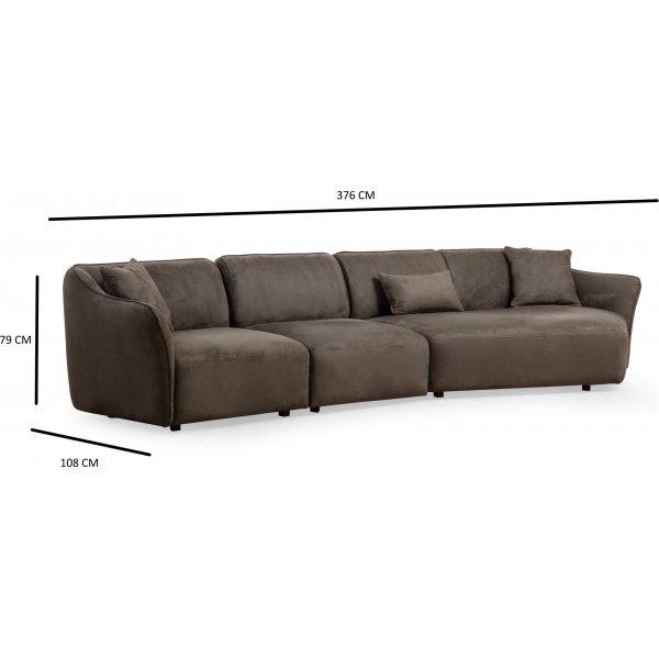 Mentis divan sofa 376 cm - Brun Mentis divan sofa 376 cm - Brun