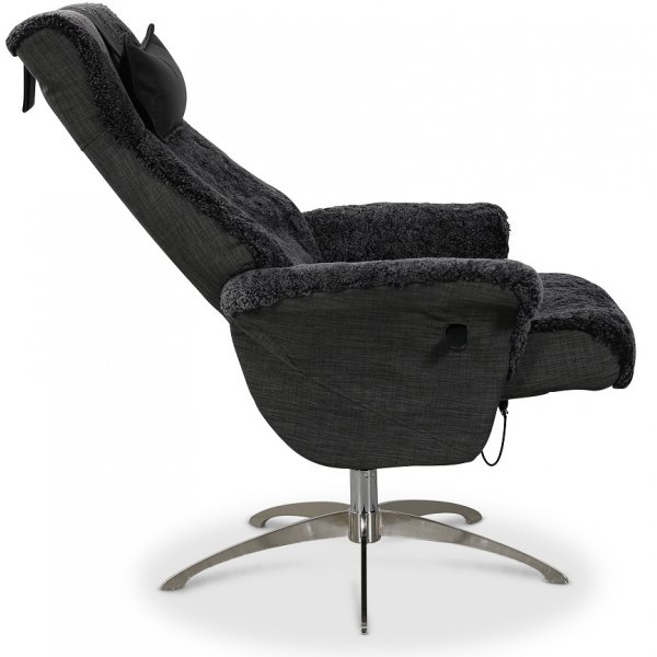 Ullrik lenestol i freskinn - Mrkegrtt freskinn