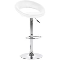 Liverpool barstol - Hvit/krom Liverpool barstol - Hvit/krom