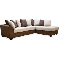 Delux sofa med åpen ende høyre - Brun/Beige/Vintage Delux sofa med åpen ende høyre - Brun/Beige/Vintage