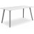 Rosvik spisebord 155 cm - Hvit/grå