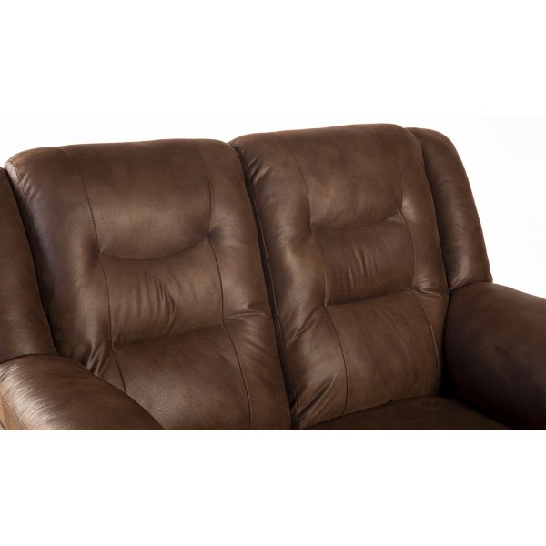 Vera 2-seters sofa i brunt mikrofiber Vera 2-seters sofa i brunt mikrofiber