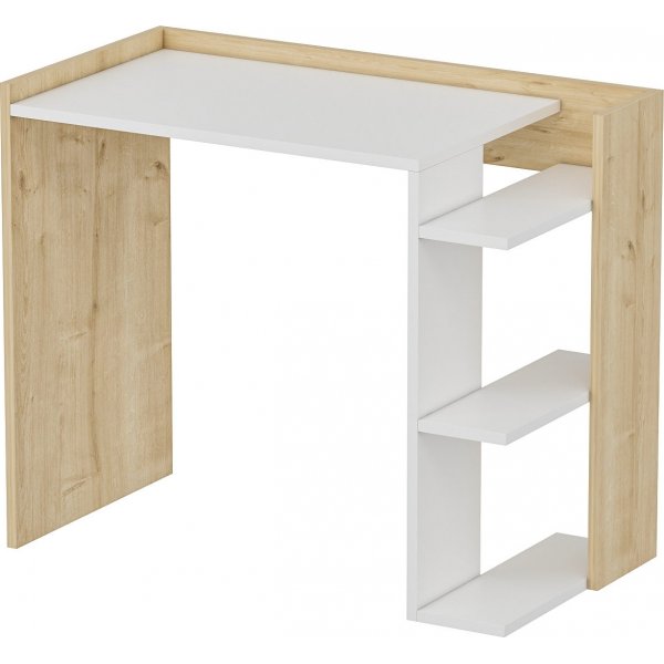Ruby skrivebord 90,6x46,8 cm - Hvit/eik