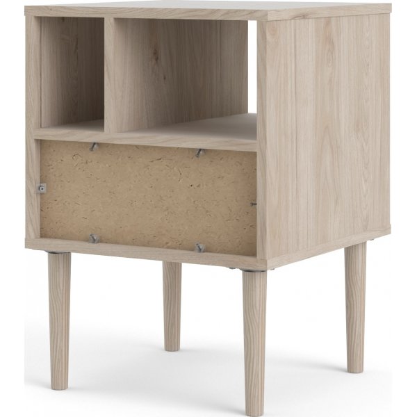 Rome nattbord - Hickory/hvit