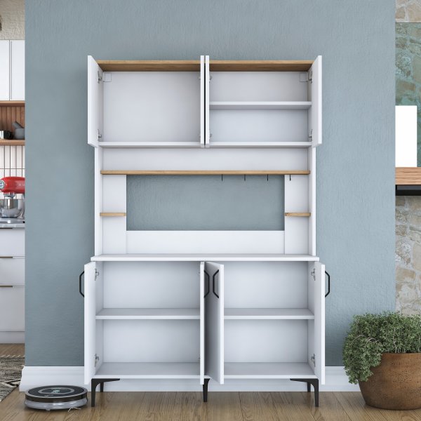 Jeriko kjøkkenskap 176 - Hvit/valnøtt Jeriko kjøkkenskap 176 - Hvit/valnøtt