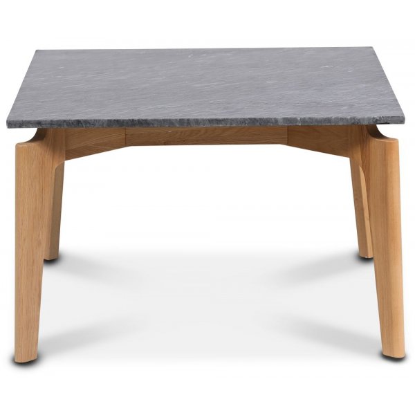 Accent stuebord 75 - Grå marmor / eik Accent stuebord 75 - Grå marmor / eik